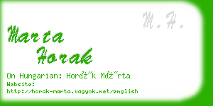 marta horak business card